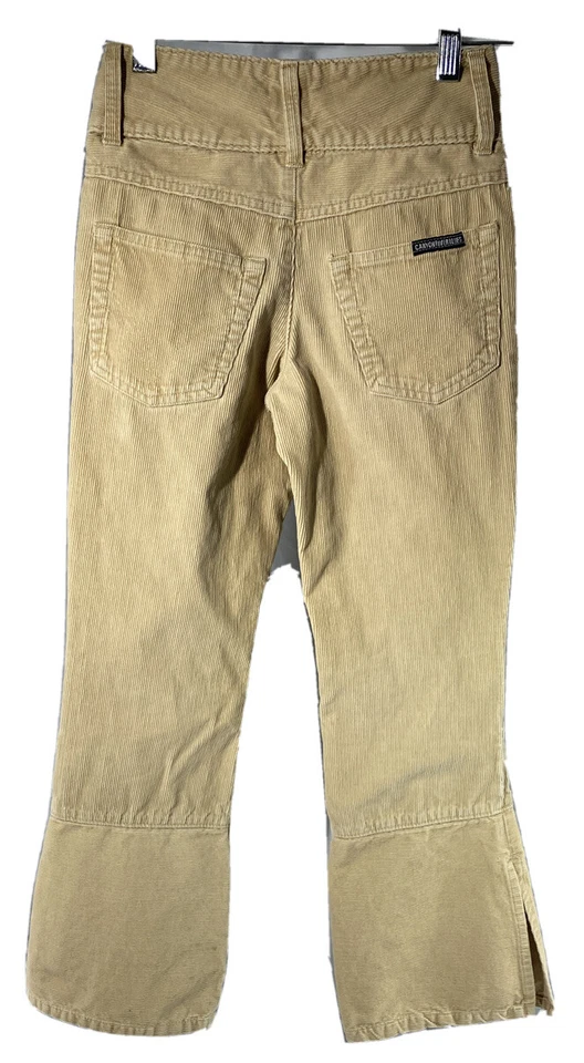 Girl Size 8 Jeans Tan Corduroy 100% Cotton Boot Slit Canyon River Blues - Image 2 of 4