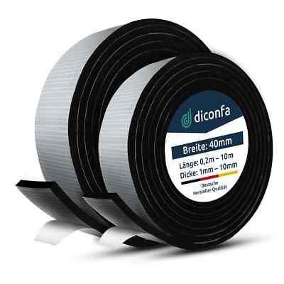 Dichtungsband Zellkautschuk SELBSTKLEBEND 40mm 4cm breit Moosgummi bis 10m lang