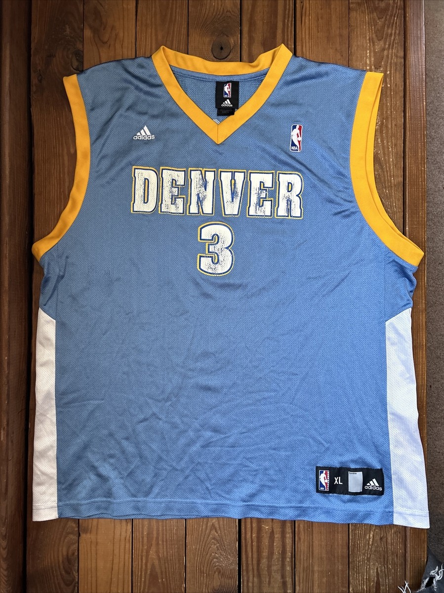 ナゲッツ　アイバーソン　NBA バスケユニフォーム　adidas NUGGETS adidas Allen Iverson Denver Nuggets Jersey Adult 2XL Blue