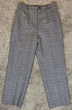 VTG Pendleton Pant Women 30x28 Gray Virgin Wool Pleated Lined High Rise Trouser