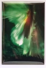 Auroras Alaska Magnet 2" x 3" Refrigerator Locker Space Universe Planet Stars