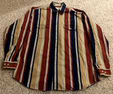Vintage Eddie Bauer Elkhorn Canvas Long Sleeve Shirt Multicolor Mens Size XL