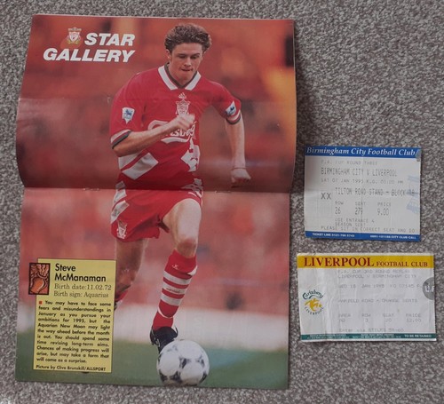 1995 FA Cup 3rd Round Replay Programme & Tickets – Liverpool vs Birmingham - Picture 3 of 3