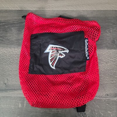 NFL Atlanta Falcons Drawstring Mesh Backpack Football Red Black Game Day Bag