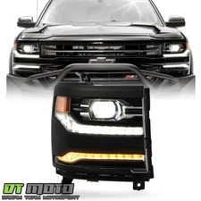 <FULL LED> 2016-18 Chevy Silverado DRL Projector Headlight-Passenger (Primed)