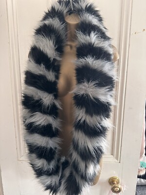 charlotte simone black grey faux fur fruit loop=