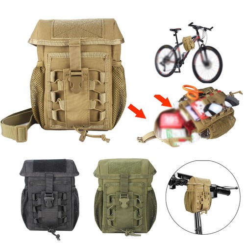 Bicycle Handlebar Cycling Front Pack Bike Rear Frame Tactical Accessories Bag