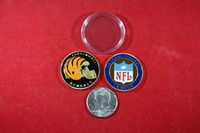 NFL Football Team Coin: Cincinnati BENGALS w/ Hard Case Poker Card Protector