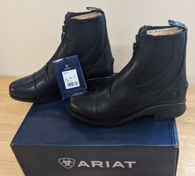 Ariat Heritage Zip Paddock/Reitstiefel. Schwarz. Damen UK Größe 5. Neu mit Etikett verpackt.