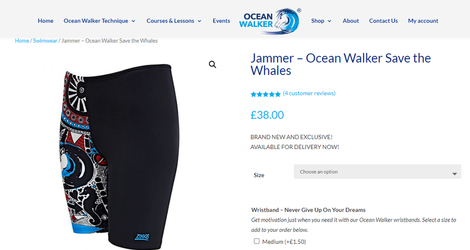 Zoggs Mens Ocean Walker Funky Jammer Waist 38 Swimming Swim Trunks RRP