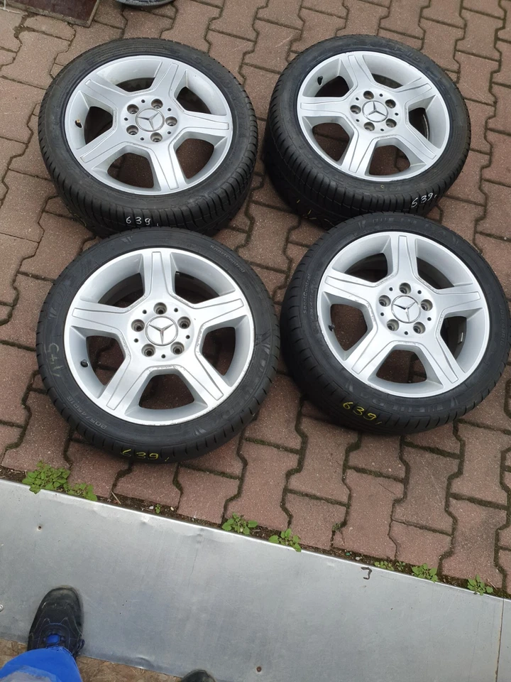 Mercedes-Benz A-Klasse ALUFELGEN A1684013102-Sommerradsatz-205/45R16 W168 W169  - Bild 2 von 4