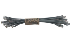 Image of Excel Cat6 Patch Lead 0.3m Grey U/UTP LSOH RJ45 Ethernet Cable 10‑Pack