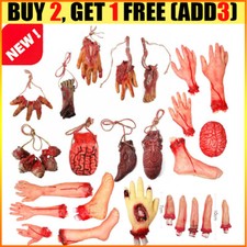 Halloween Fake Body Parts Decor Scary Prop Realistic Severed Arm Hand Party Hot