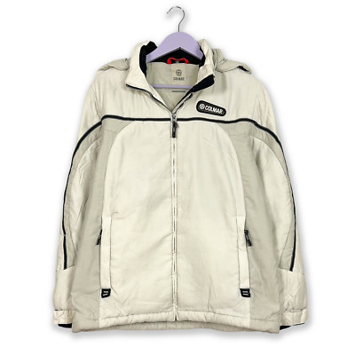 Colmar Vintage Ski-/Snowboardjacke weiß-grau mit Reißverschluss und Kapuze - Tag