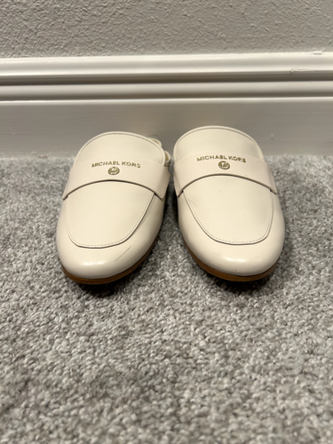 Michael Kors Women's size 8.5 Salma Mule Slide White/Cream With Box