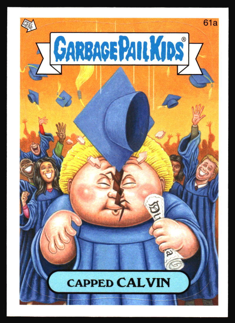 Capped CALVIN #61a Garbage Pail Kids 2013 Mini trading card — raw and PSA graded price guide