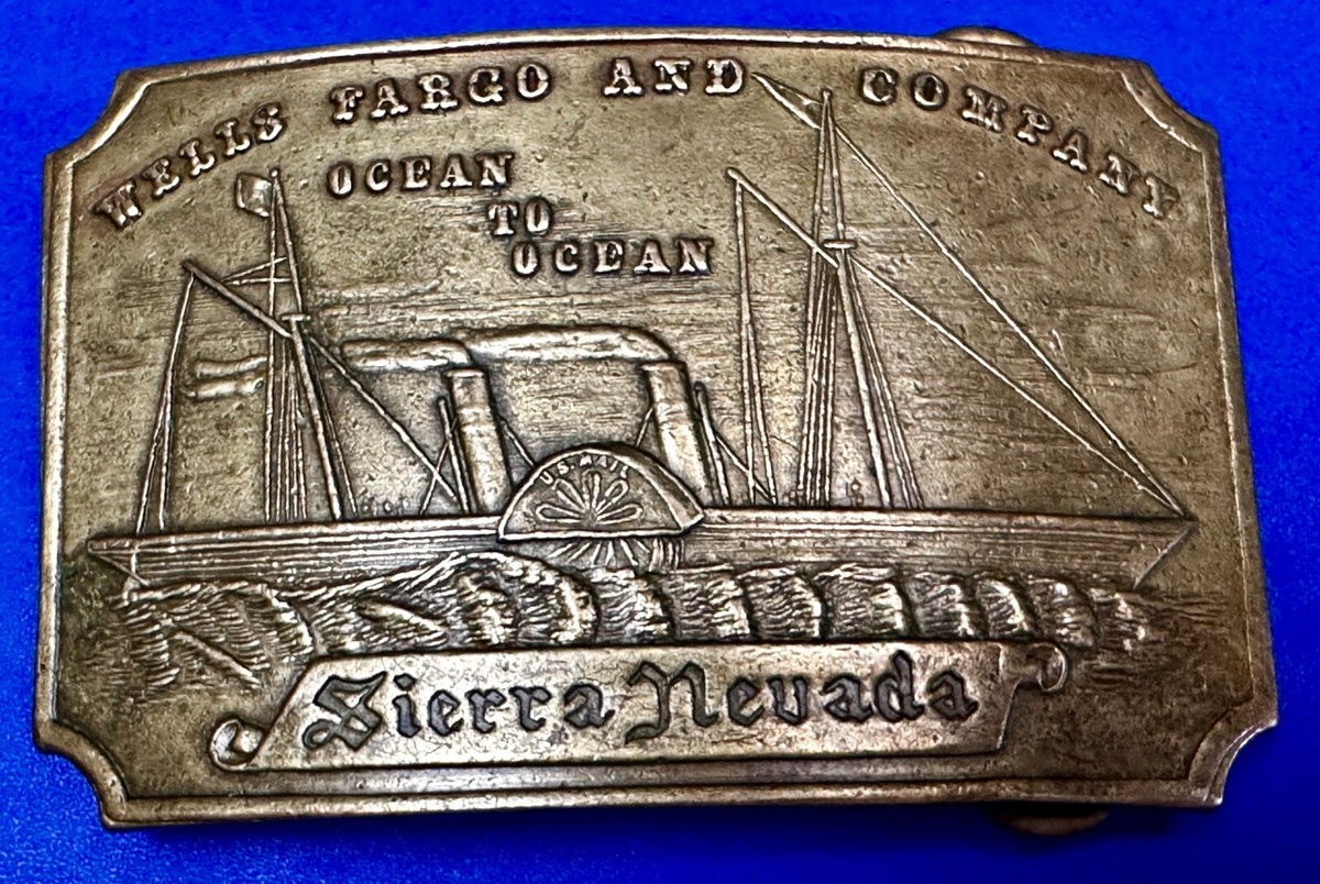 Wells Fargo & Co Sierra Nevada Ocean to Ocean Vintage Belt Buckle