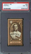 1912 C46 Imperial Tobacco #30 William Purtell PSA 4 Montreal Royals