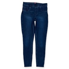 SPANX Jean-ish Ankle Leggings Stretch Denim Pull On Shaping Dark Wash S Small