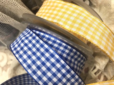 Acetato De Cinta De Rayón Vintage 7/8 "gris Azulado 1yd Hecho