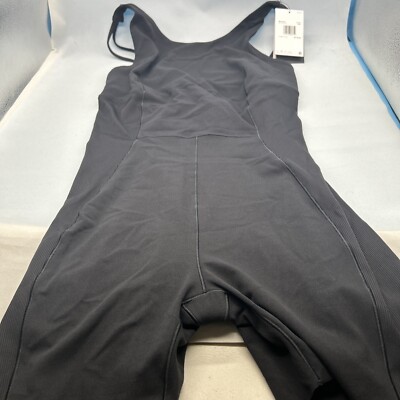 Nike Yoga Dri-Fit Luxe 5'' Jumpsuit Women s Size 2XL Black Tight Fit DX1725-010