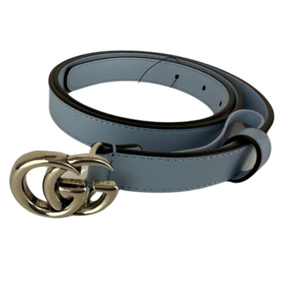 Gucci double g orders belt womens silver