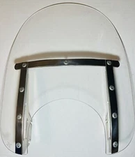 Clear Motorcycle Detachable Windshield 10” Headlight / MFS SLIM 9 - AS6 M15