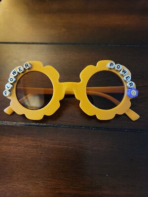 Flower Toddler Sunglasses Birthday Princess Beads Decorative Fun Blue