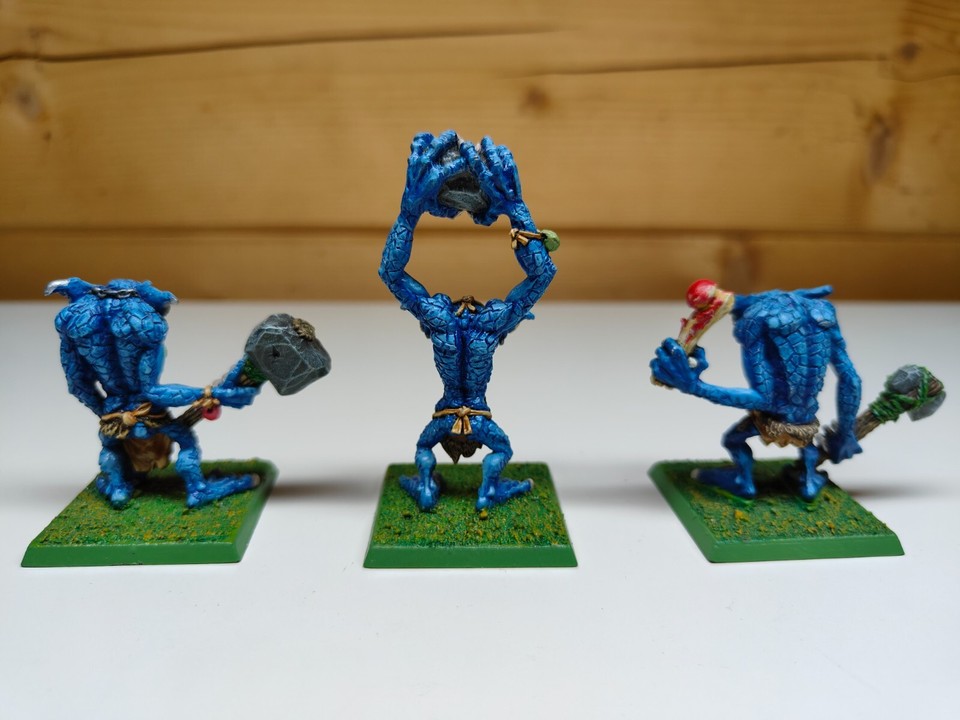 Warhammer Fantasy / Old World Orcs & Goblins Stone Trolls x 3 METAL