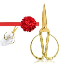Grand Opening Ribbon-Cutting Ceremony Kit   Includes Gold Scissors, Flower , ...