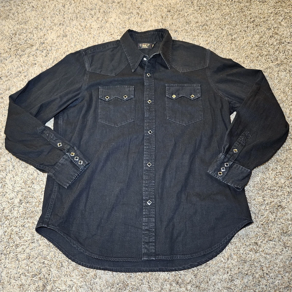 RRL Denim Casual Button-Down Shirts for Men for sale - eBay
