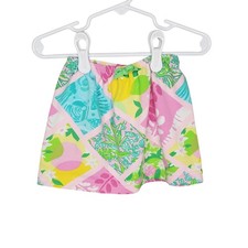 Lilly Pulitzer Vintage White Label Kids Skirt Patchwork Gator Print Shells 2T