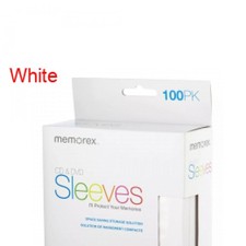 Memorex Paper CD Sleeves with Window  Flap 100PK Lot