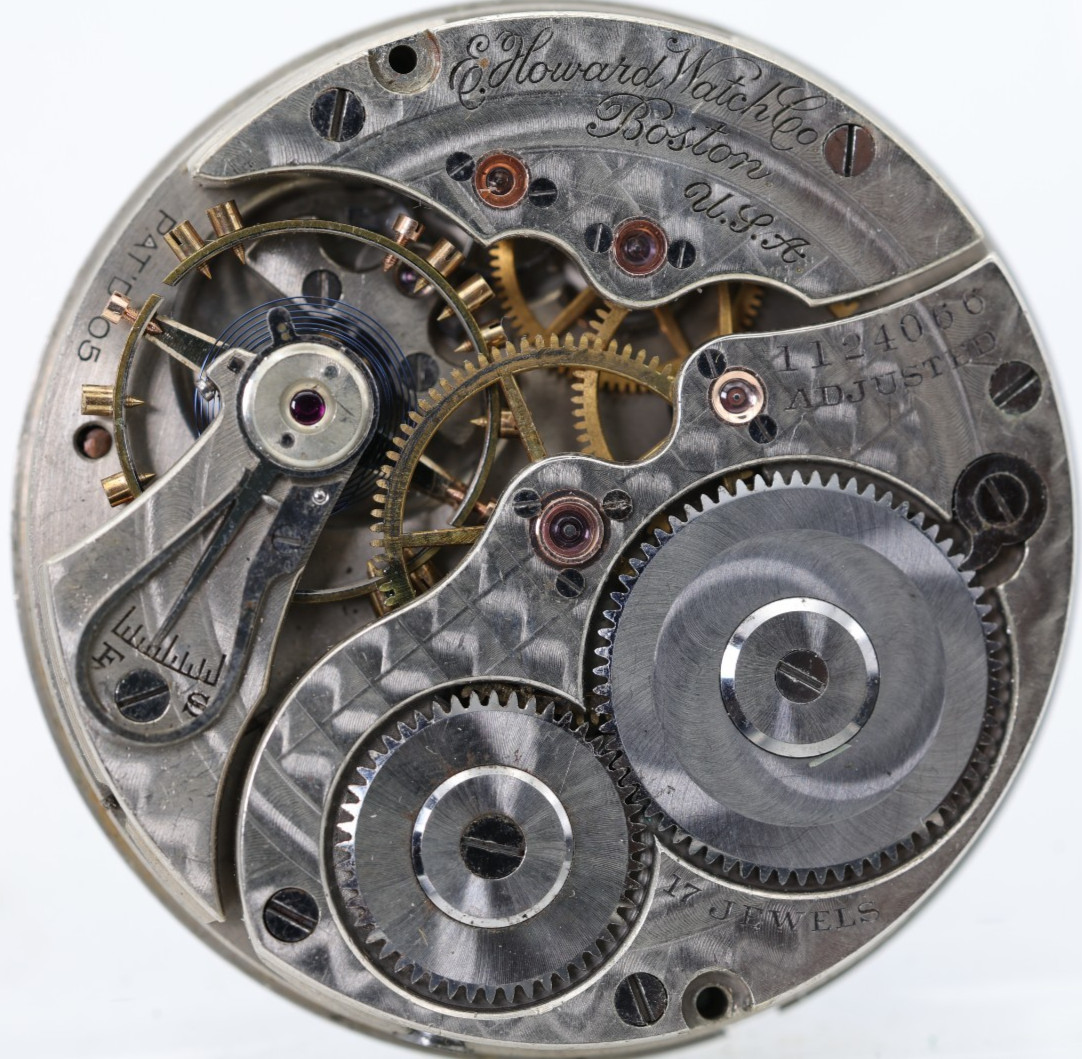 HOWARD 17j 16s SERIES 9, 1124066 POCKET WATCH MOVEMENT FOR REPAIR (M3)
