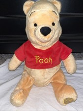 Disney Store Winnie The Pooh Authentic Pooh Bear Plush Stuffed Toy Bean Bag