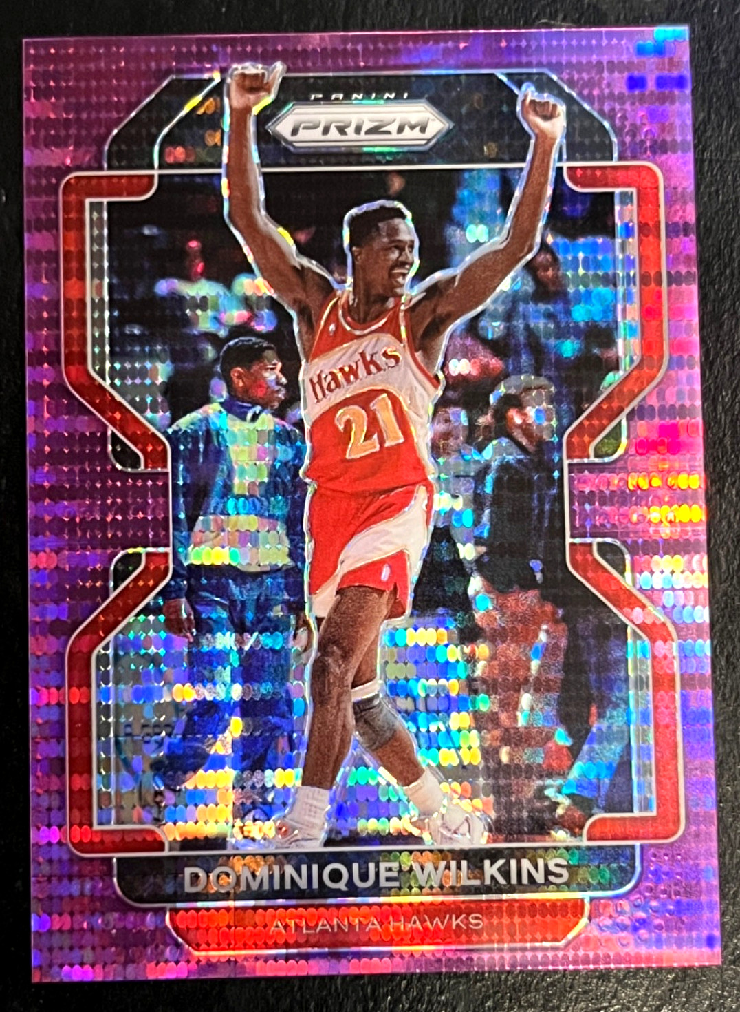 2021-22 Prizm Dominique Wilkins Purple Pulsar Prizm Refractor SSP #'d 05/35