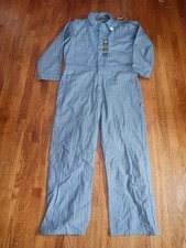 NWT Berne Herringbone Work Canvas Coveralls Blue XL Regular Zip Up 48-50 Chest