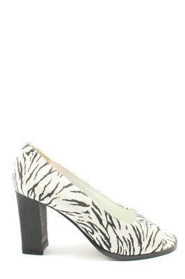 DI SANDRO Peeptoe Pumps Damen Pumps Gr. DE 35,5 weiß-schwarz Elegant