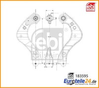 Lenker, RadaufhäNgung Febi Bilstein 183595 Oben FüR Toyota