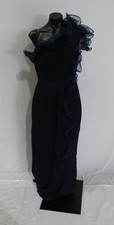 Ryanth Women's One Shoulder Mother Of The Bride Dress AR8 Navy Size 4 NWT