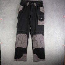 Truewerk WerkPants Mens 32X34 Black Gray Cargo Ripstop Hot Weather GV-0001