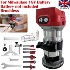 Cordless Brushless Compact Router for Milwaukee 18V Battery 6 Variable Speeds