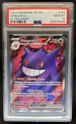 2024 Pokemon Temporal Forces Gengar ex #193/162 PSA 10 GEM MINT