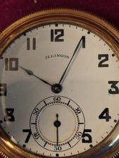 1915 Illinois Grade 404 12s 17j Gold Filled Hunter Pocket Watch - Runs