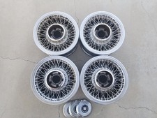 Four 1980 - 1985 Cadillac Eldorado 15 X 7 Wire Wheels 5x4.75 Inch Bolt Pattern