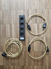 MF Electronic Hifi Steckdosenleiste und Netzkabel