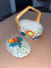 VINTAGE JAPAN LUSTERWARE MAPLE WARE COVERED SUGAR BOWL BISCUIT JAR — photo 3
