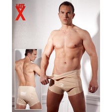 Weite Latex Windelhose für SIE und IHN leichte Prägung hautfarben in XL L-ATEX