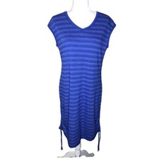 T By Talbots Athletic Sleeveless UPF 50+ Ruched Sides Travel Dress Beach Sz: M/P