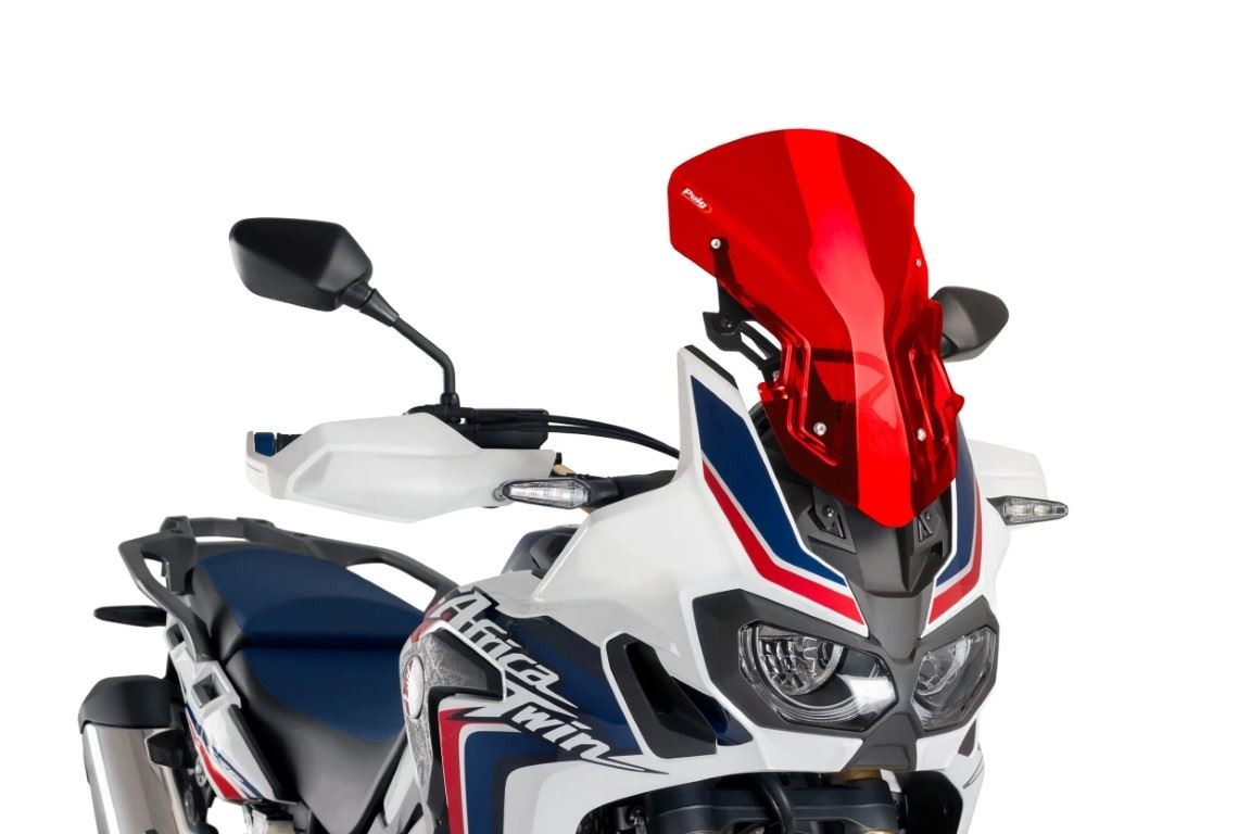 Puig Red Adjustable Sport Screen With Support Honda Africa Twin CRF1000L 16-19